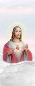 Sacred Heart Clouds White
